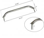 BOAT MARINE STAINLESS STEEL HANDRAIL 18 INCHES WITH WAVE CURVE H